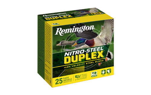 Ammunition Remington Nitro Steel Duplex 12Gauge REM NITRO STL DPLX 12GA 3" BB/#4