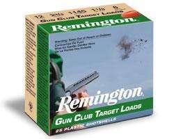 Ammunition Remington 1 oz 12Gauge REM 20081 GC1218   GUN CLUB 12GA   8SHT  1OZ 25/10