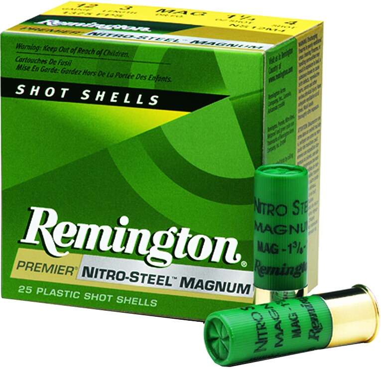 Ammunition Remington 1 1/4 oz 12Gauge REM 20800 NS12M3   NITRO  12 3IN 3 STL  11/4 25/10 • Model: 1 1/4 oz