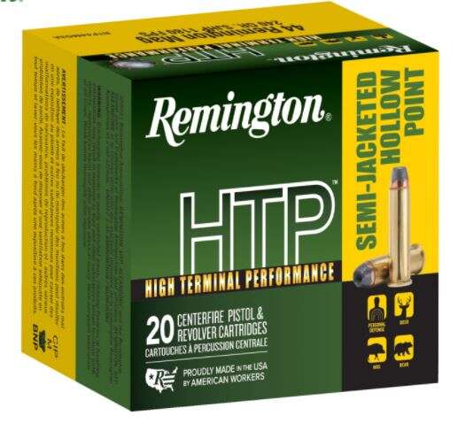 Ammunition Remington 742 ft lbs 44Magnum REM 23010 RTP44MG3A  HTP 44M       240SJHP   20/25