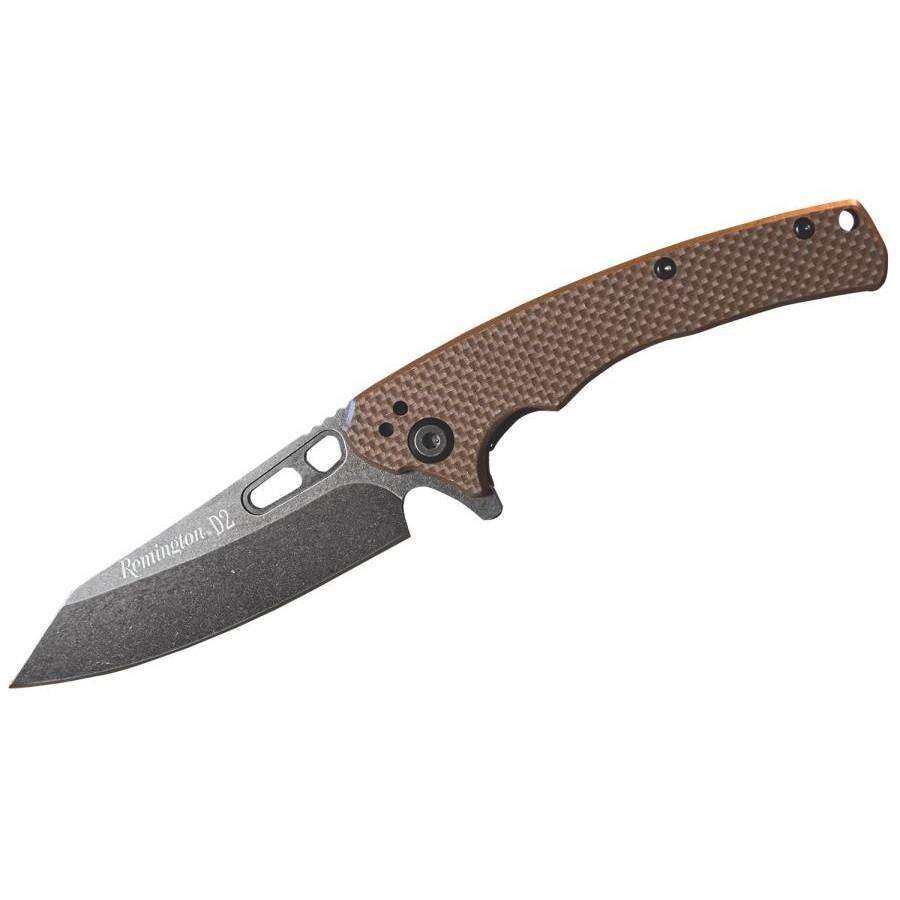 Knives Remington REM 15664  EDC COPING FLDR G10 TAN D2 STONEWASHED • Model: 