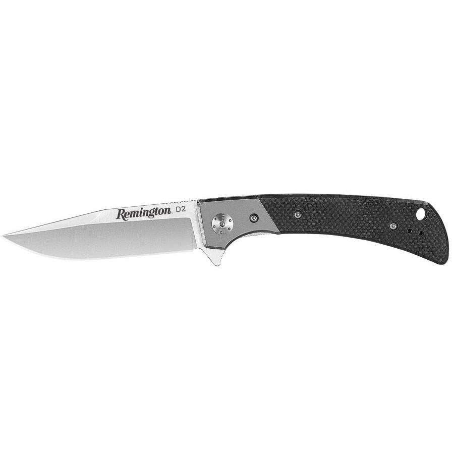 Knives Remington REM 15668  EDC DROP PNT FLDR G10 BLK D2 STONEWASH • Model: 