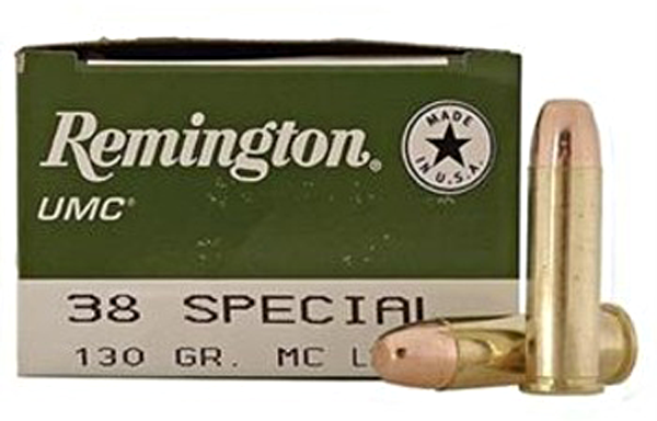 Ammunition Remington 185 ft lbs 38Special REM 23731 L38S11A   UMC 38S MEGA   130MC     250/4