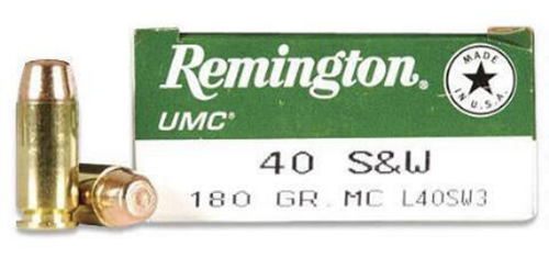 Ammunition Remington 392 ft lbs 40SW REM 23742 L40SW3    UMC 40S        180MC     50/10