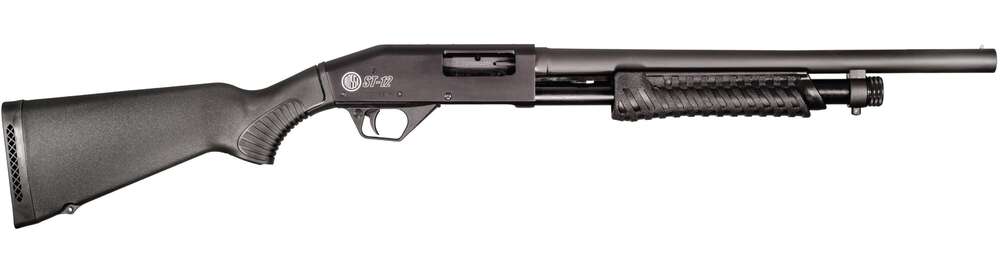 Rifles Long Guns Rossi 4+1 12Gauge ROSSI ST1218-BK      ST12       12G 18.5  5R   BLK • Model: 4+1