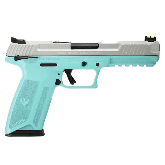 Handguns Ruger ZPAP M85 5.7x28mm RUG 57 5.7X28MM 5 TURQUOISE FRAME/SILVER • Model: ZPAP M85