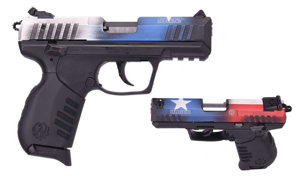 Handguns Ruger SR22 22LR SR22 TX FLAG 22LR 3.5" BL AS # • 3644