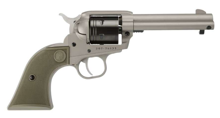 Handguns Ruger Wrangler 22LR WRANGLER 22LR SLVR/ODG 4-5/8# • 2070|SILVER CERAKOTE|6 SHOT