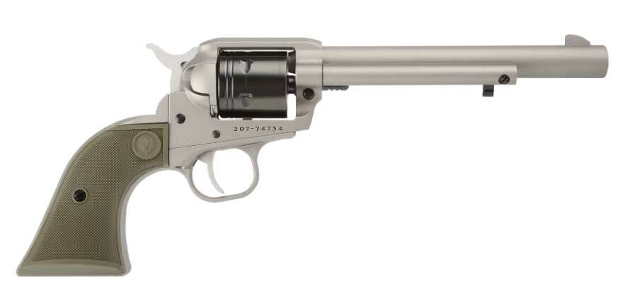 Handguns Ruger Wrangler 22LR WRANGLER 22LR SLVR/ODG 6.5"  # • 2044|SILVER CERAKOTE|FIXED SGT