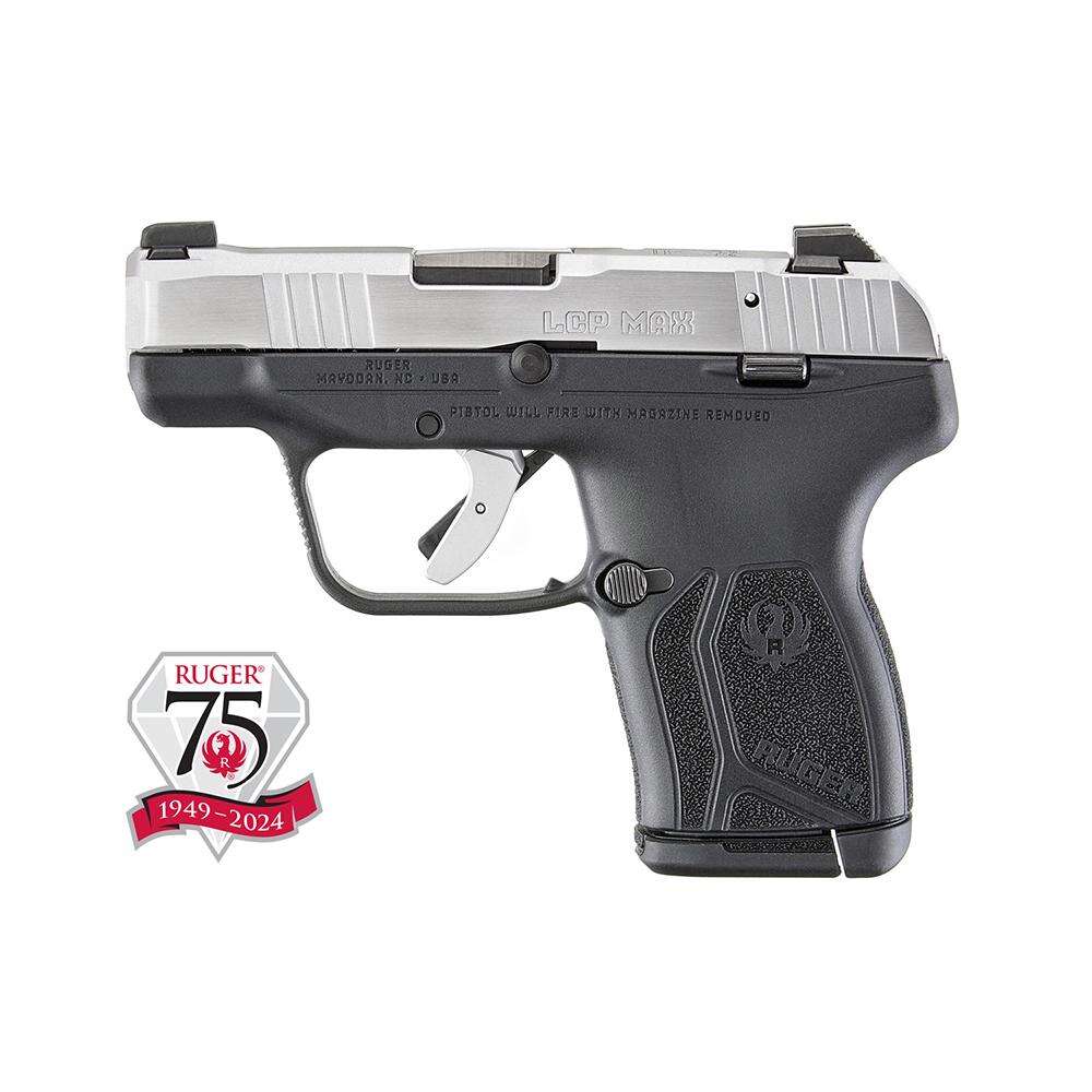 Handguns Ruger LCP MAX 380ACP RUGER LCP MAX 380ACP 2.8" 10RD BK/SV