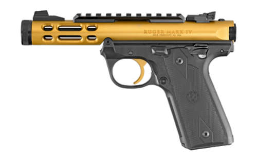 Handguns Ruger Mark IV 22LR RUGER MRK IV LITE 22LR 4.4" GLD 10RD • Model: Mark IV