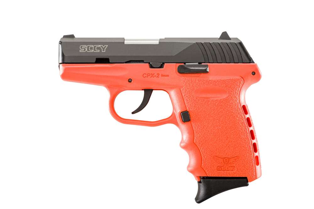 Handguns SCCY Ready Series 9mm SCCY CPX2 9mm BLK Slide ORG Grip - No External Safety 10RD Mag Gen 3