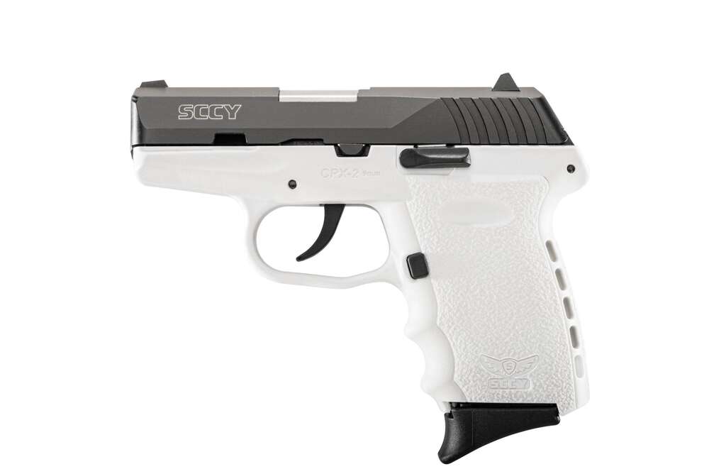 Handguns SCCY Ready Series 9mm SCCY CPX2 9mm BLK Slide WHT Grip - No External Safety 10RD Mag Gen 3