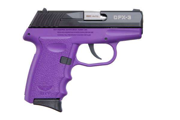 Handguns SCCY 3.10" 380ACP SCCY CPX-3CBPU            380 3.1  10R NS BLK/PRPL • Model: 3.10"