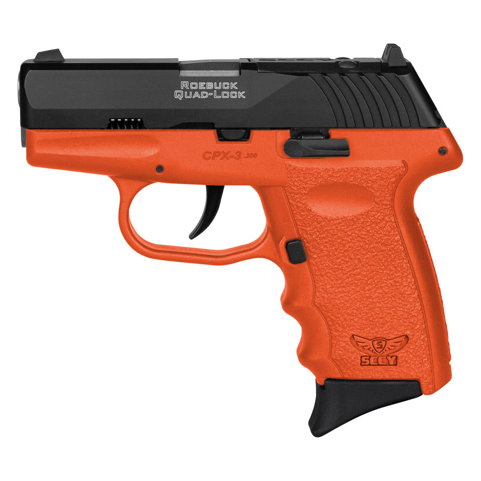 Handguns SCCY 2.96" 380ACP SCCY CPX-3CBORRDRG3       380 2.96 10R NS  BLK/ORG • Model: 2.96"