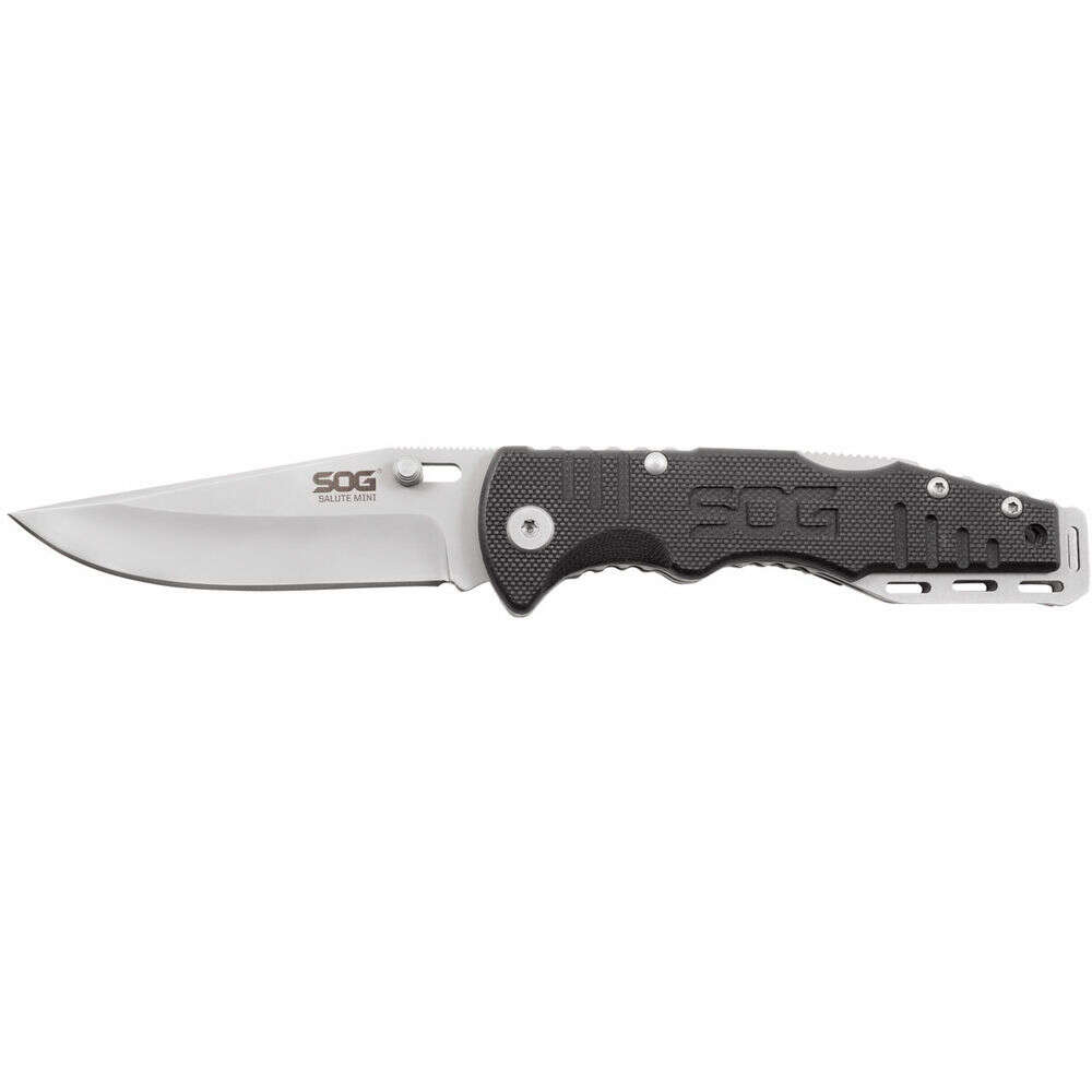 Knives SOG 4.50" SALUTE MINI- BEAD BLAST G10 FOLDING KNF • Model: 4.50"