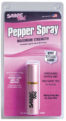 Non Lethal Defense Sabre Lipstick SABRE RED PINK LIPSTICK .75OZ