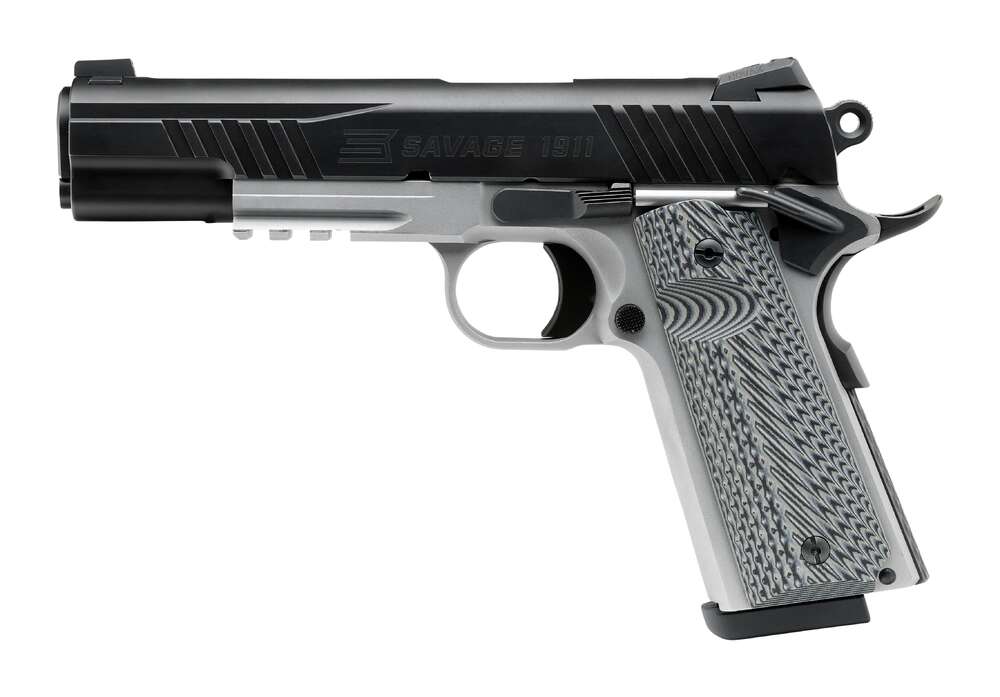 Handguns Savage Savage 1911 45ACP 1911 GOV 45ACP BL/SS RAIL • 67207