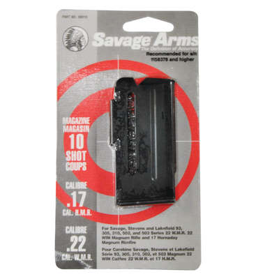 Magazines Savage 22WMR MAG SAV 93 SER 22WMR/17HMR 10RD BL • Model: 