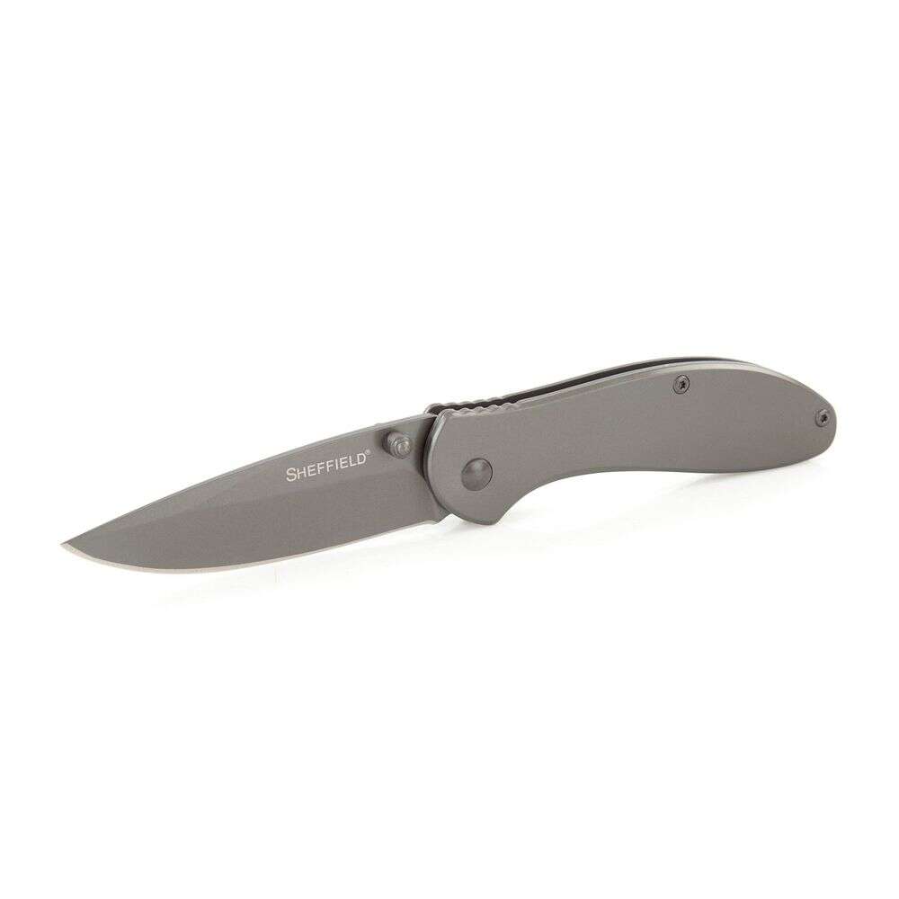 Knives Sheffield 4.50" ALLOY BERDA 3IN DROP ASST KNF GRY TIT • Model: 4.50"