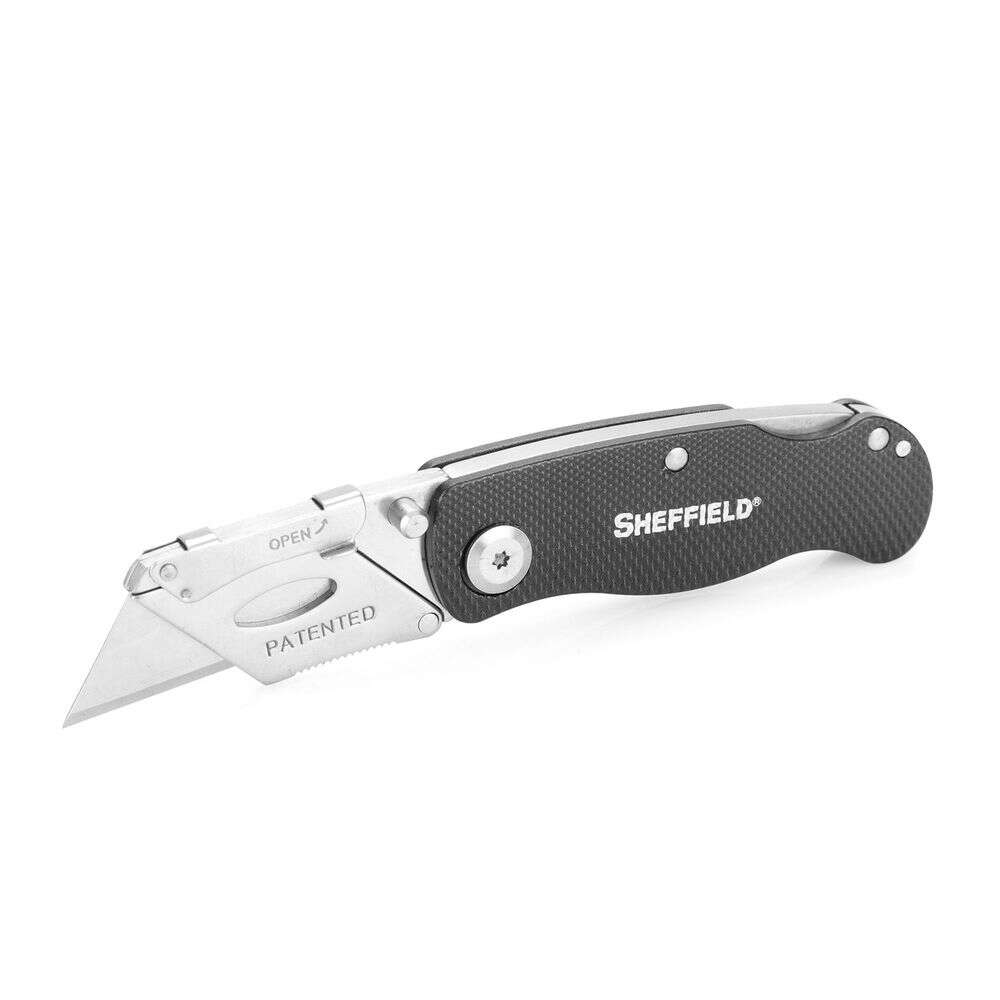 Knives Sheffield 4.50" LOCK BACK ULT LOCK BACK UTIL KNIFE BLACK