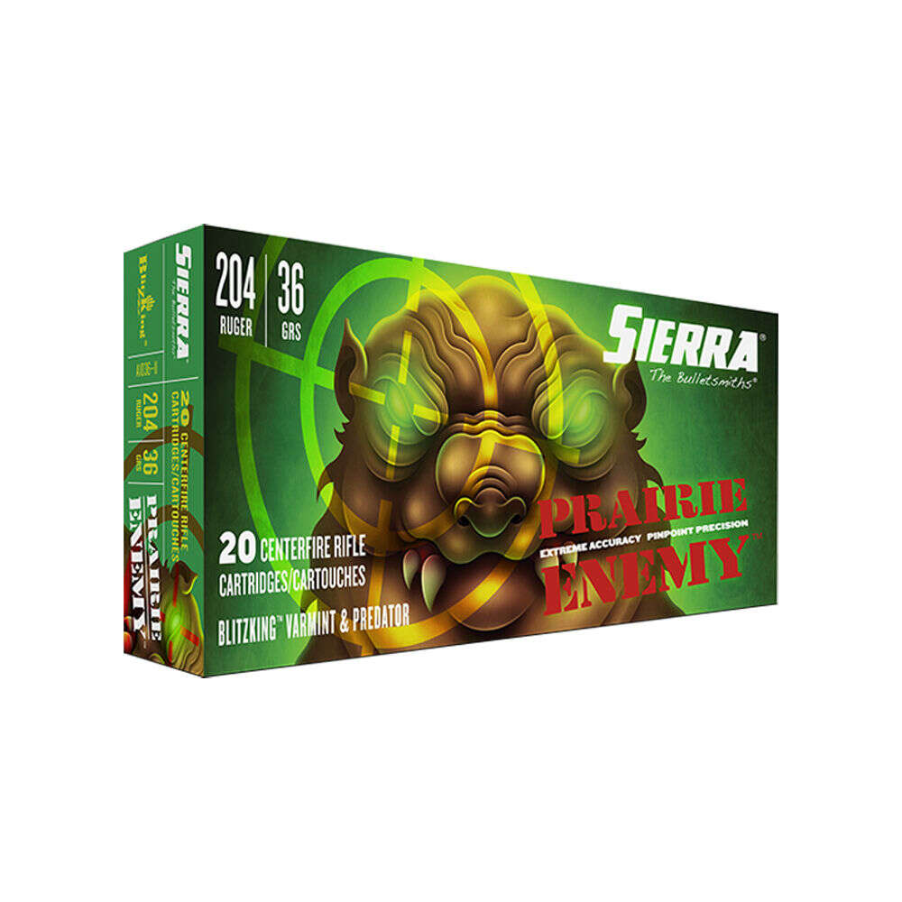 Ammunition Sierra Ready Series 204Ruger Sierra Ammo 204 Ruger 36 GR BlitzKing 20 rounds