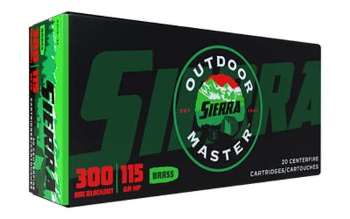 Ammunition Sierra Outdoor Master 300Blackout SIERRA OTDMST 300BLK 115GR HP 20/200