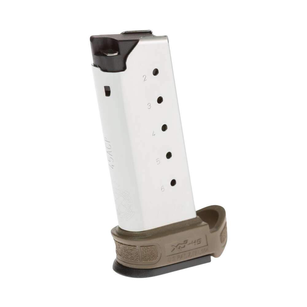 Magazines Springfield Ready Series 45ACP .45 ACP 6-ROUND XD-S MOD.2 MAGAZINE W/FLAT DARK EARTH SLEEVE