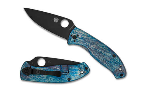 Knives Spyderco Tenacious SPYDERCO TENACIOUS TI DISRY BLK/BLU • Model: Tenacious