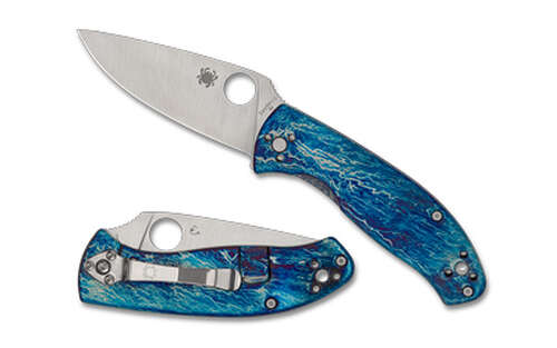 Knives Spyderco Tenacious SPYDERCO TENACIOUS TI DISRY BLU/SLV • Model: Tenacious