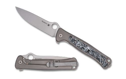 Knives Spyderco Slym SPYDERCO SLYM STONEWASH TI 3.42" GRY