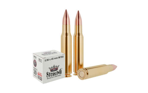 Ammunition Sterling M193 223Rem|5.56NATO STERLING 5.56 M193 55GR FMJ 30/1500 • Model: M193