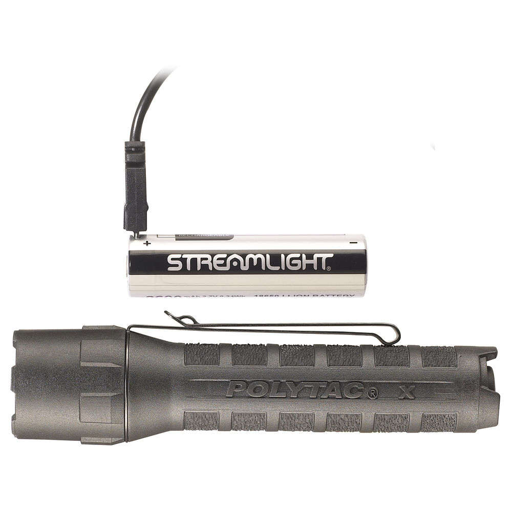 Flashlights&Batteries Streamlight 4.50" POLYTAC X USB INCL 18650 BATT BLS BLACK