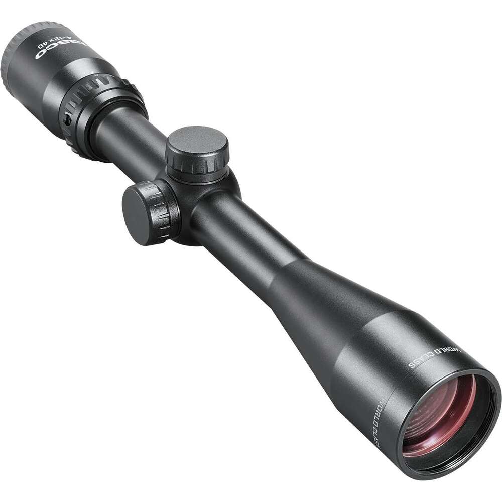 Scopes Tasco Ready Series 4-12x40 World Class Black Riflescope 30/30 w/rings Hang Box