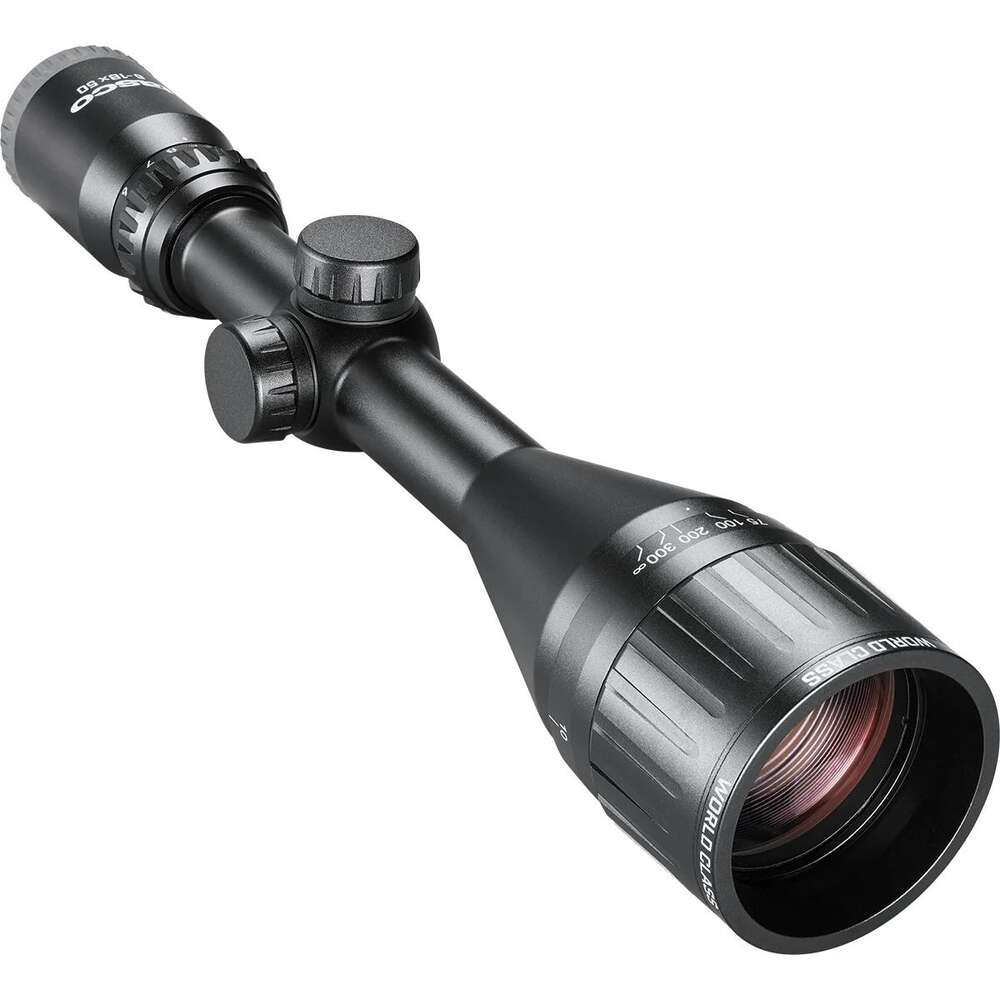 Scopes Tasco Ready Series 6-18x50 World Class Black Riflescope 30/30 w/rings Hang Box