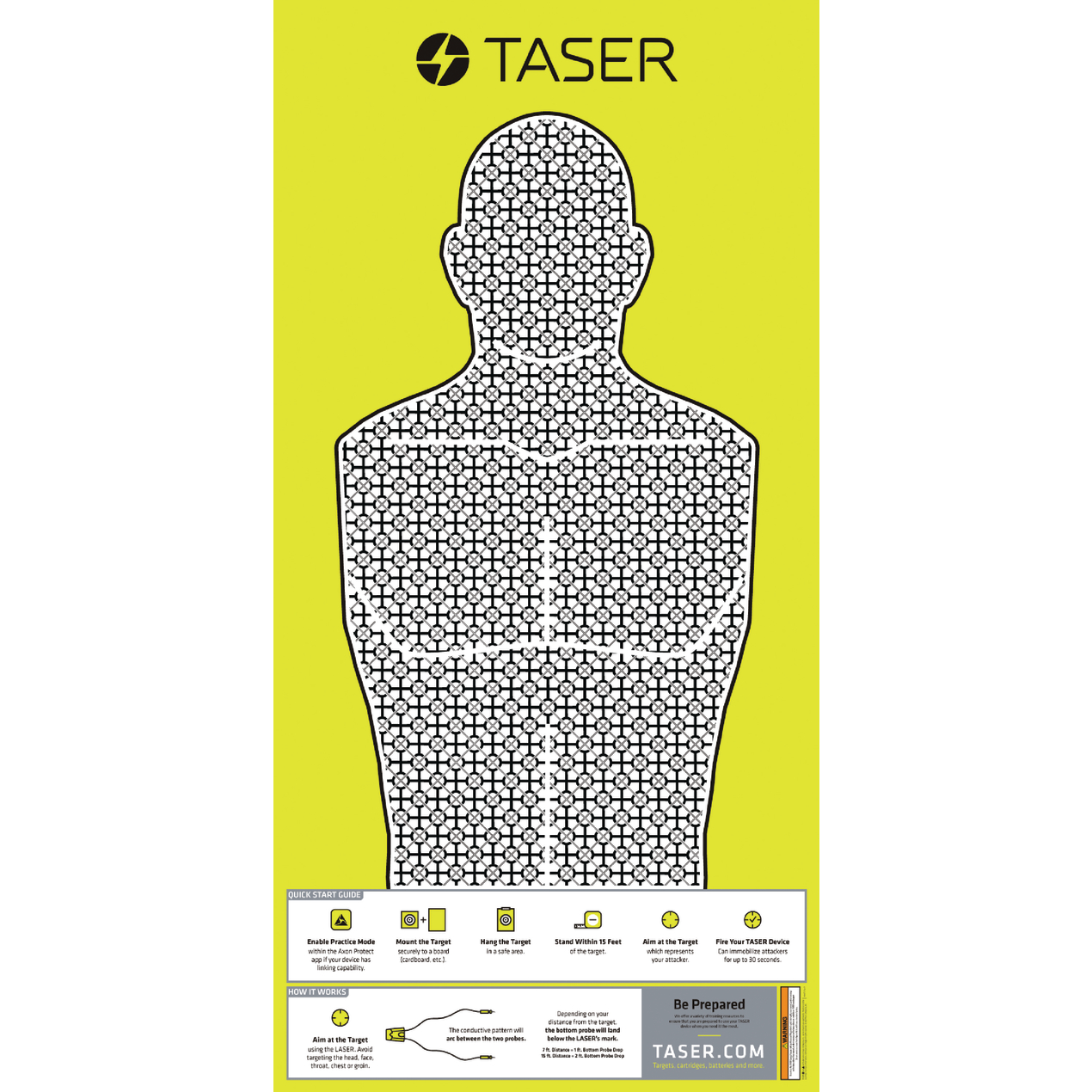 Targets Taser TAS CONDUCTIVE PRACTICE TARGET • Model: 