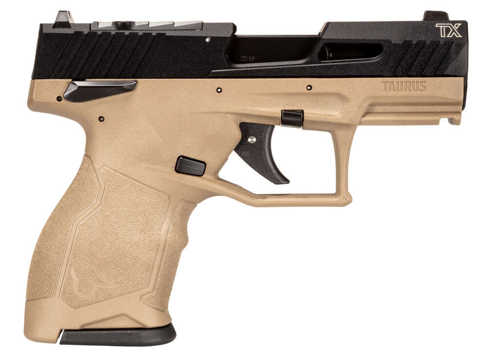 Handguns Taurus Ready Series 22LR Taurus TX22 COMPACT 22 LR 3.6 FDE/BK 2x10 RDS