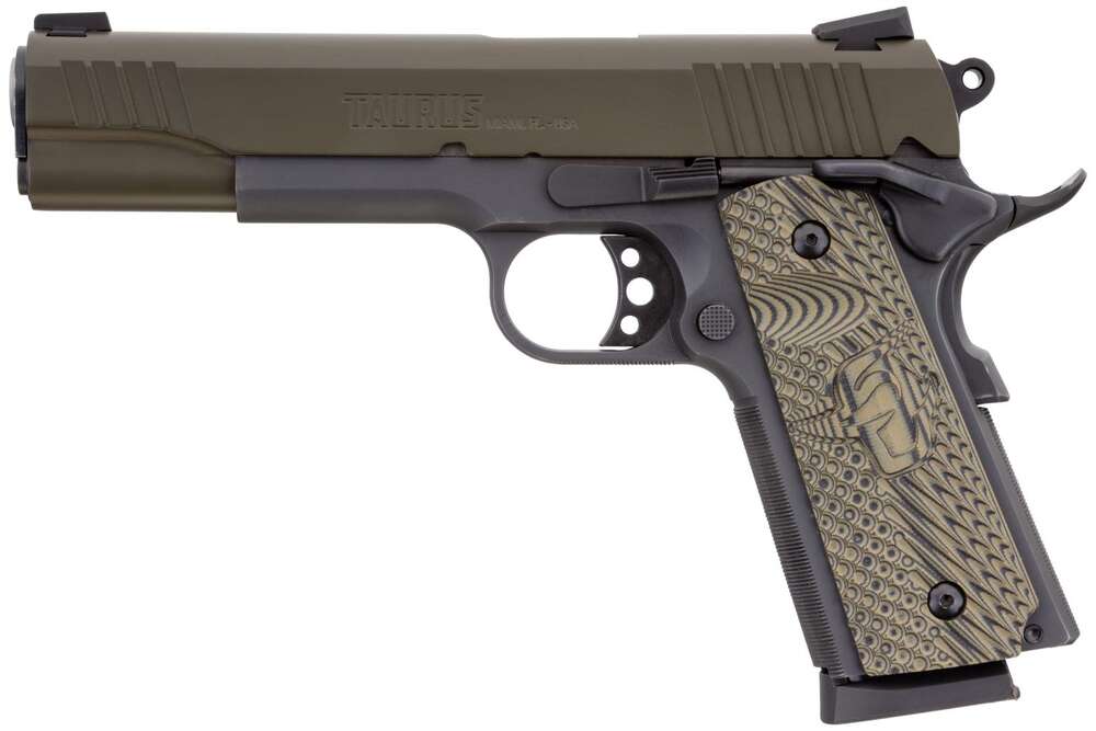 Handguns Taurus 1911FS 45ACP 1911FS 45ACP ODG 5" 8+1 AS • 1-191101MG-VZ|MIL-SPEC GREEN • Model: 1911FS