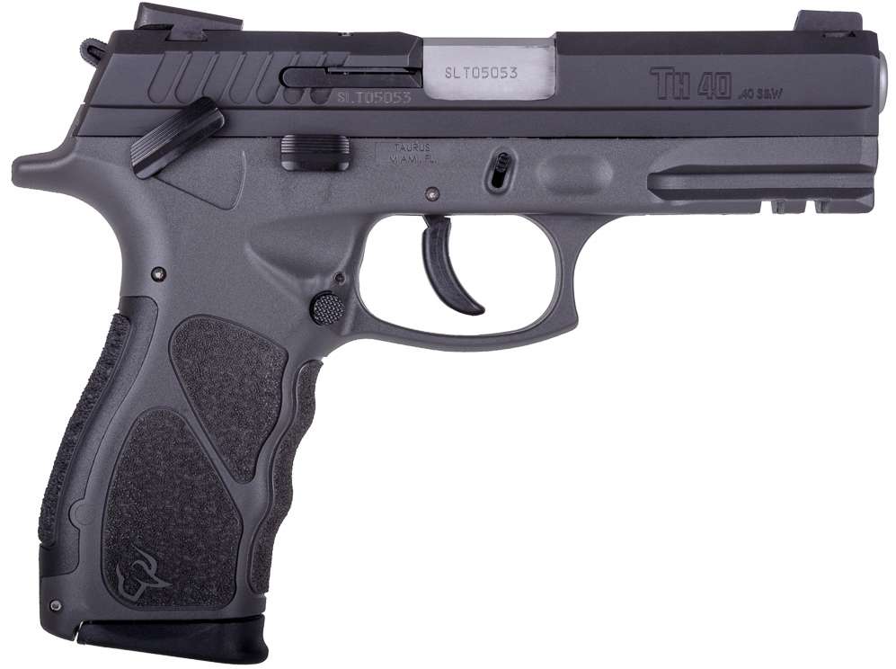 Handguns Taurus TH40 40S&W TH40 40S&W BLK/GRAY 4.3" 15+1# • 1-TH40041G|ADJ SIGHTS|2 MAGS • Model: TH40