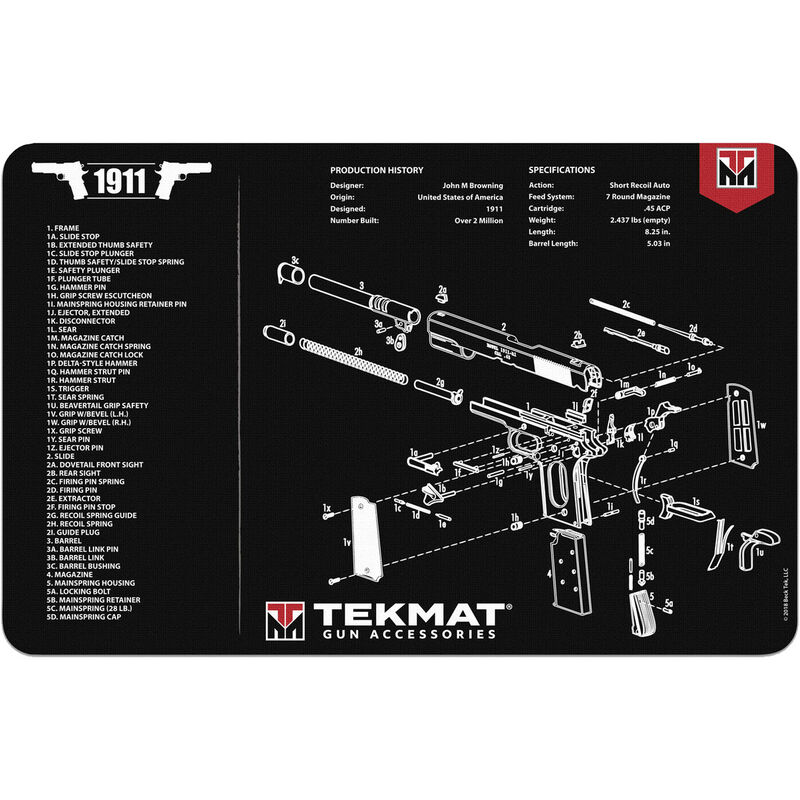 Cleaning Equipment TekMat 1911 TEKMAT PISTOL MAT 1911 BLK