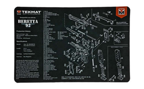 Cleaning Equipment TekMat Beretta 92 TEKMAT PISTOL MAT BERETTA 92 BLK