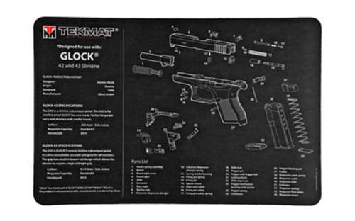 Cleaning Equipment TekMat Glock 42/43 TEKMAT PISTOL MAT FOR GLK 42/43 BLK