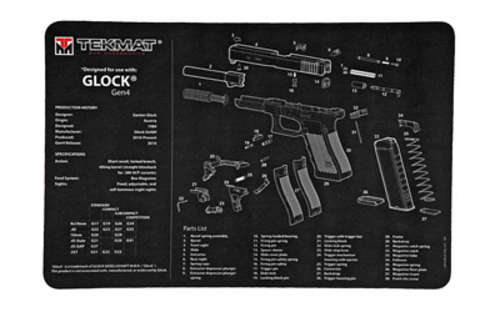 Cleaning Equipment TekMat Glock Gen 4 TEKMAT PISTOL MAT FOR GLK GEN 4 BLK