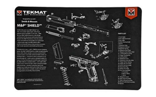 Cleaning Equipment TekMat S&W M&P SHIELD TEKMAT PISTOL MAT S&W M&P SHIELD BLK