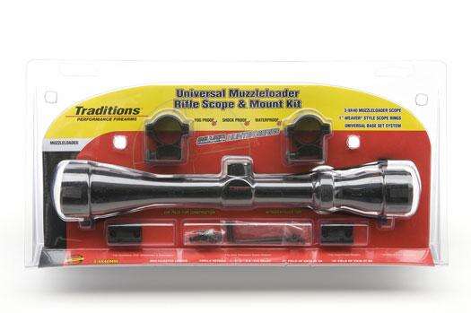 Scopes Traditions Ready Series Traditions Scope 3-9x40 Matte Scope Medium Rings/Two-Piece Base
