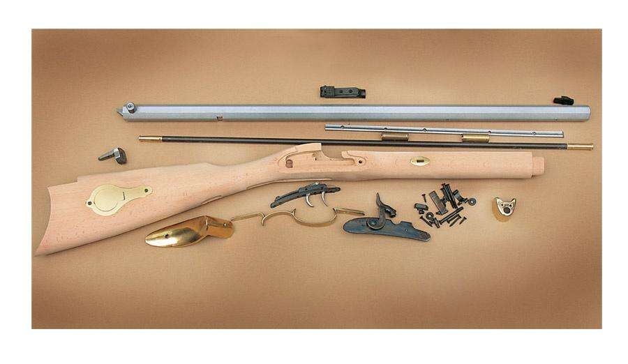 Barrels Choke Tubes Traditions Ready Series Traditions St. Louis Hawken Rifle Kit Raw Hardwood .50Cal 28In White Barrel