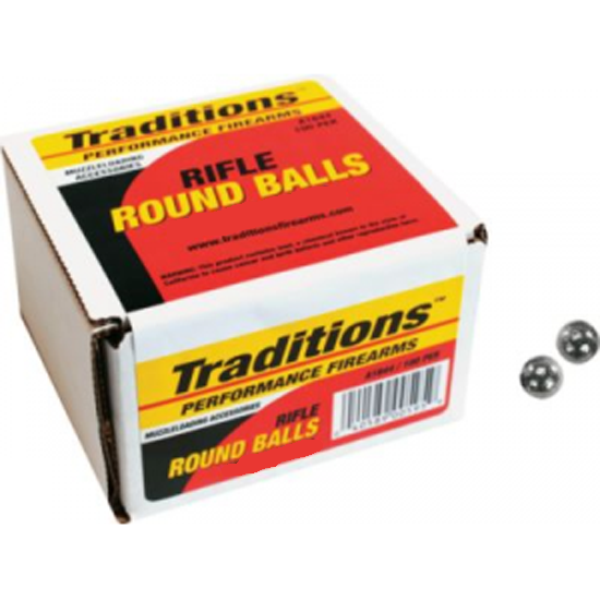 Ammunition Traditions Revolver Round Balls 44Blkpwdr TRA REV BALL 44CAL 140GR .454