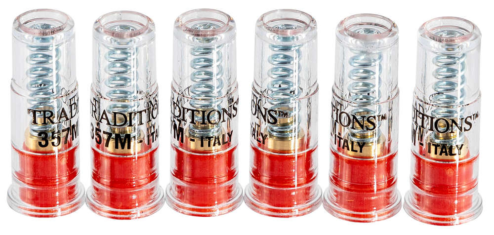 Safety Protection Traditions Plastic w/Brass Base TRAD ASC357   SNAP CAPS 357        6PK • Model: Plastic w/Brass Base