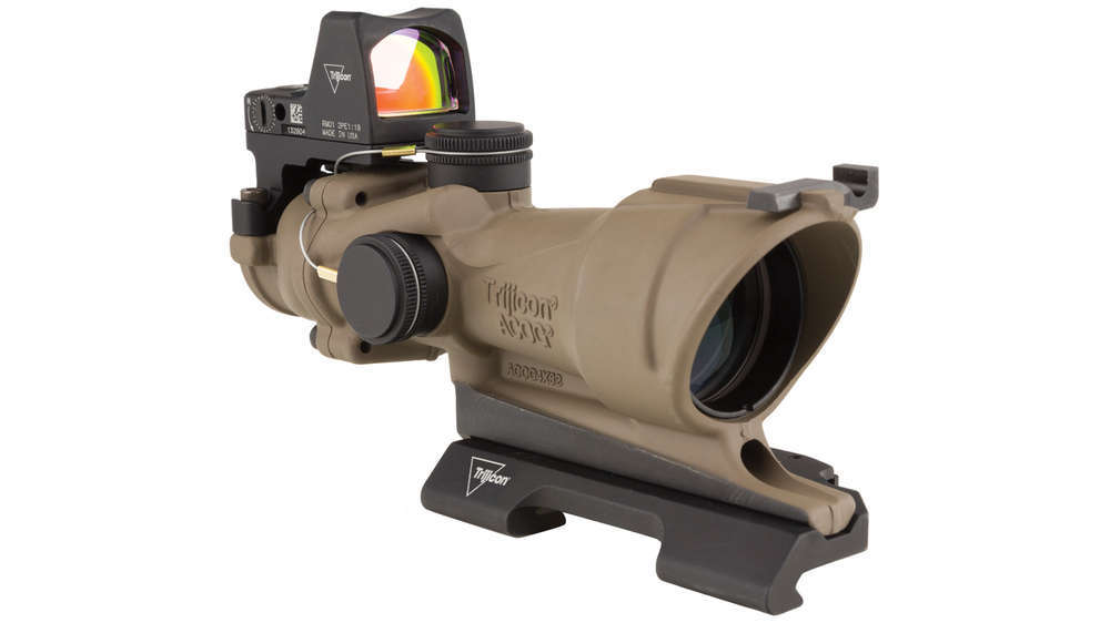 Sights Lasers Trijicon 1.50" TRJ 100555  TA01ECOS    CMBO 4X32/RMR2 3.25MOA FDE