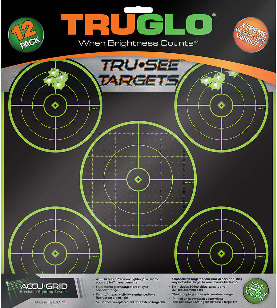 Targets Truglo Heavy Paper TRU TG-11A12     TRU-SEE TGT BUL 12X12 12PK